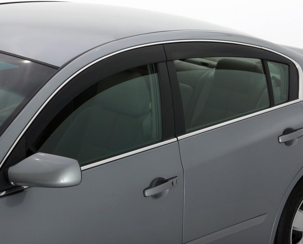 Low Profile Dark Smoke Side Window Deflector, 4-Piece Set O9520