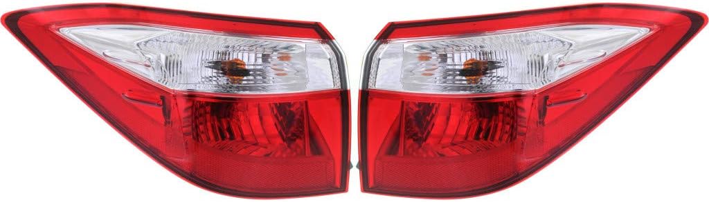 Tail Light Assembly Pair for Toyota Corolla 2014 2015 2016 Outer O72481