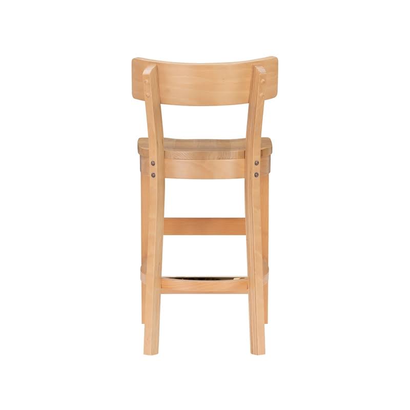 Solid Wood Set of Two Counter Stools in Natural E38979