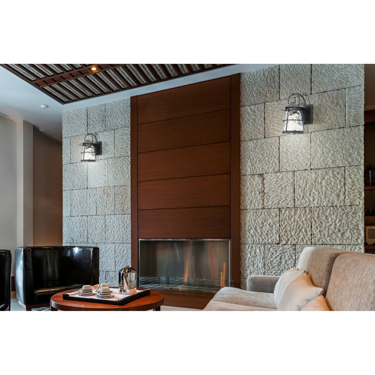 Matte Black Outdoor Wall Light L7990
