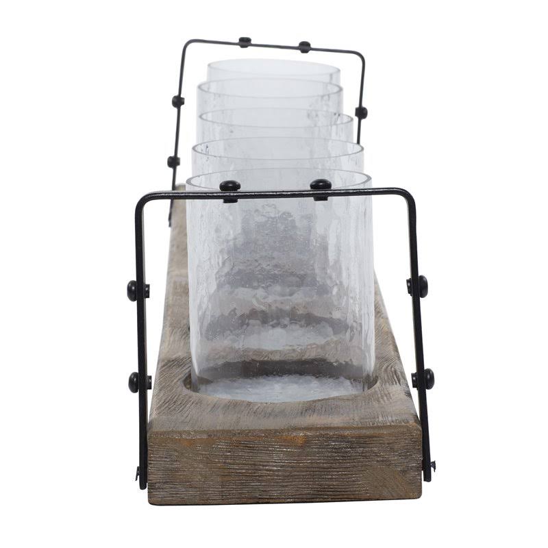 Brown Iron Metal Candle Holder S737170