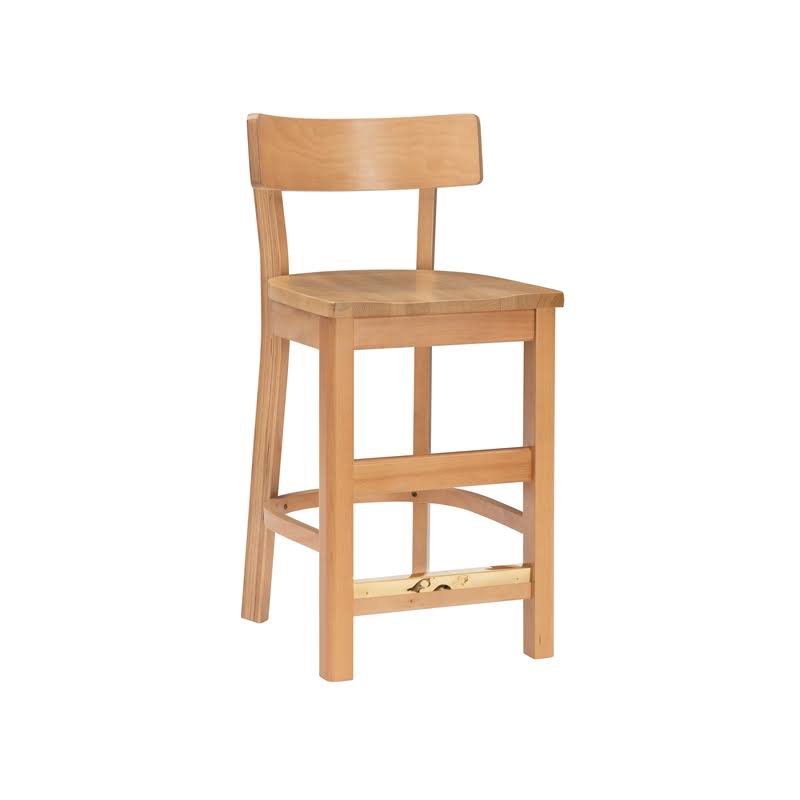 Solid Wood Set of Two Counter Stools in Natural E38979