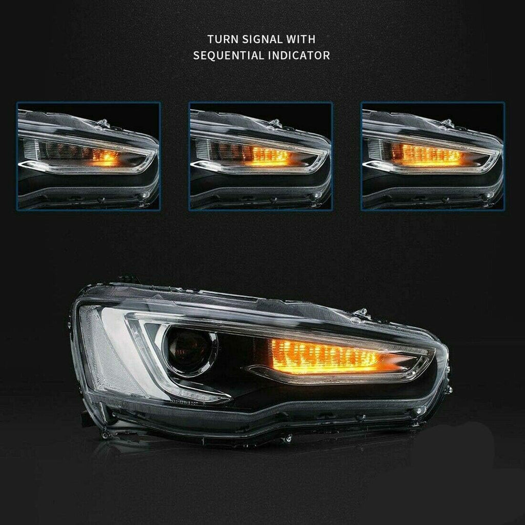 Devil Eye LED Headlights and Tail Lights for Mitsubishi Lancer EVO X 2008-2017 W7646