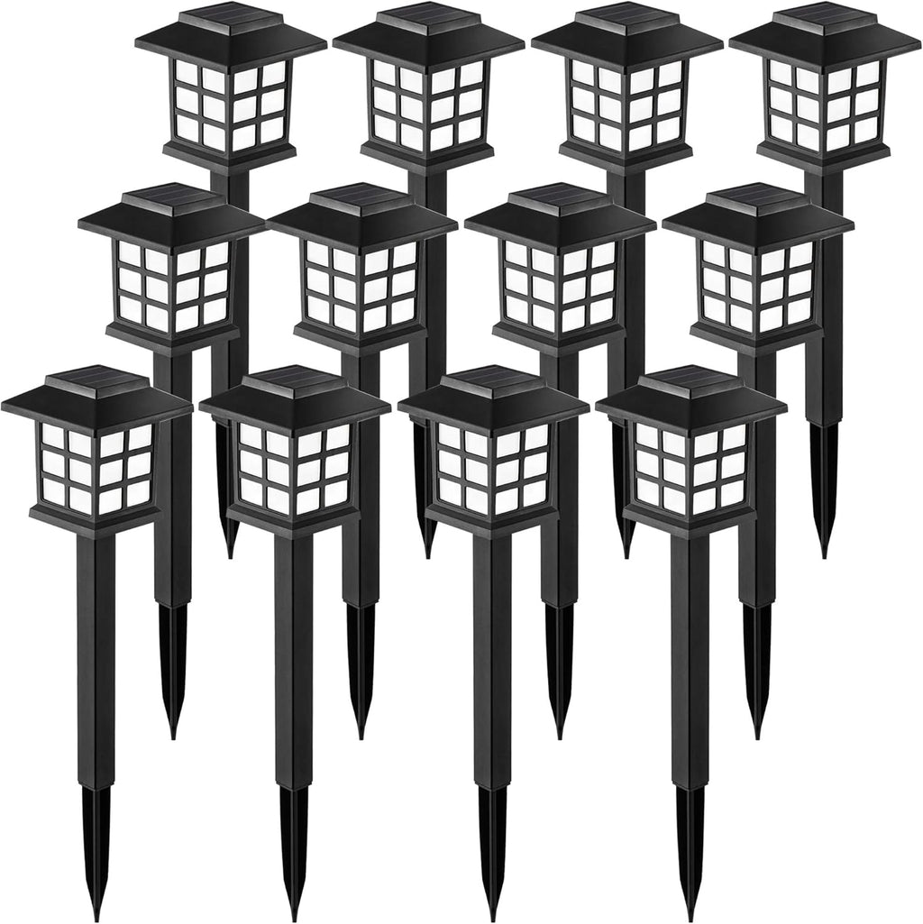 12 Pack Solar Path Lights Warm White W650752