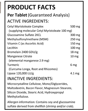 120 Tabs Canine Joint Formula Z936