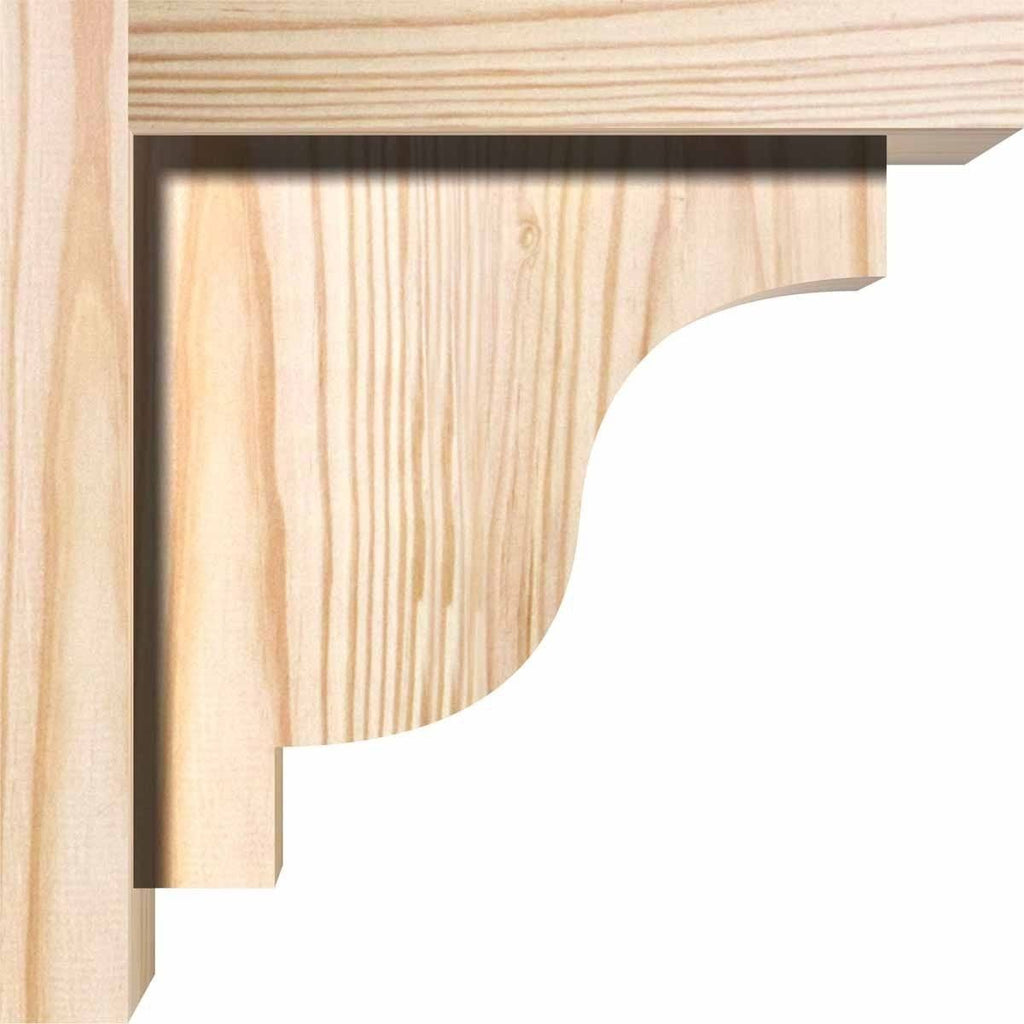 Douglas Fir Newport Smooth Corbel with Backplate A73668