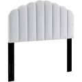 White Velvet King/California King Headboard S218949