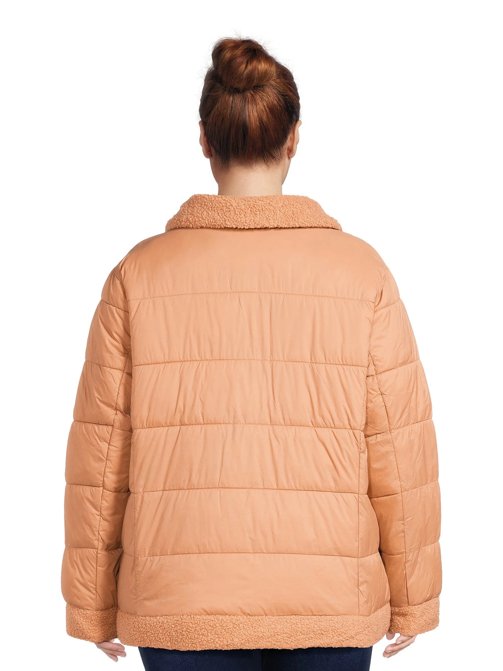 Faux Shearling Puffer Jacket R403