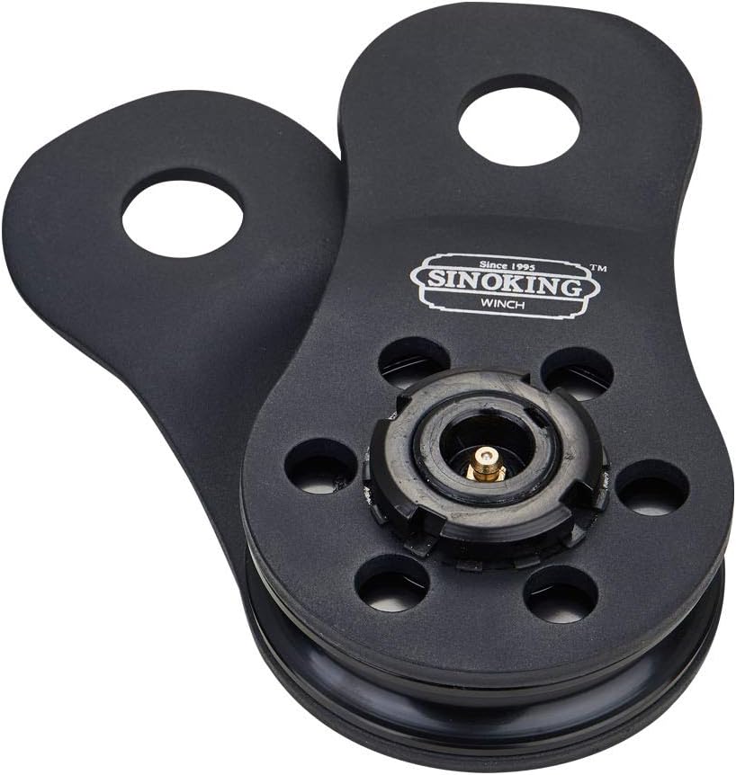 Black Textured Coating Snatch Block, 22000lbs, Pack of 2 C43972