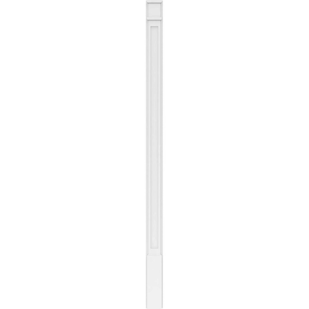6x22W x 82x22H x 2x22P Flat Panel PVC Pilaster with Decorative Capital & Base (Pair) O940596