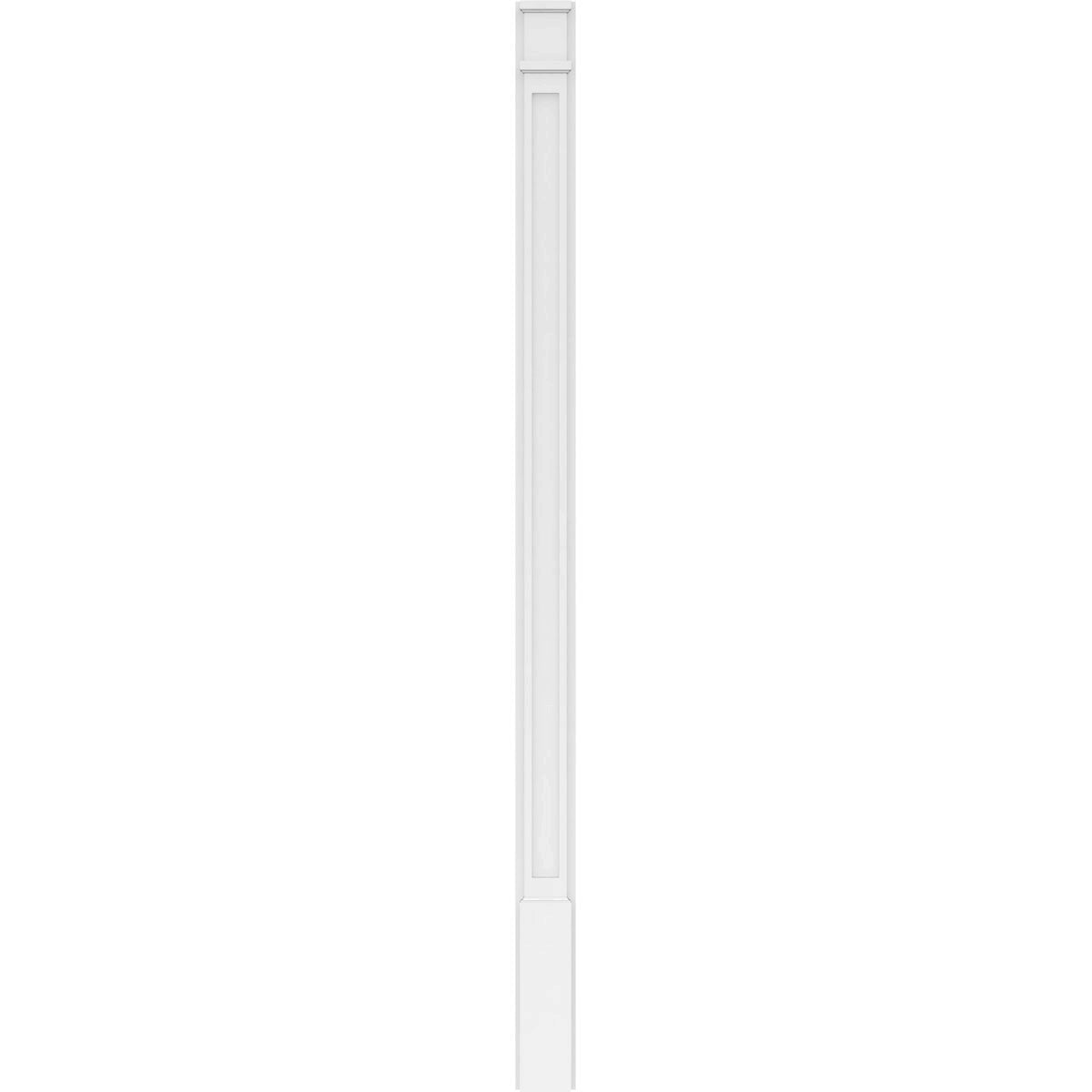 6x22W x 82x22H x 2x22P Flat Panel PVC Pilaster with Decorative Capital & Base (Pair) O940596