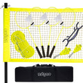 Portable Badminton Set with Net, 4 Rackets, Aluminum Poles, 3 Birdies, Carry Bag A65139