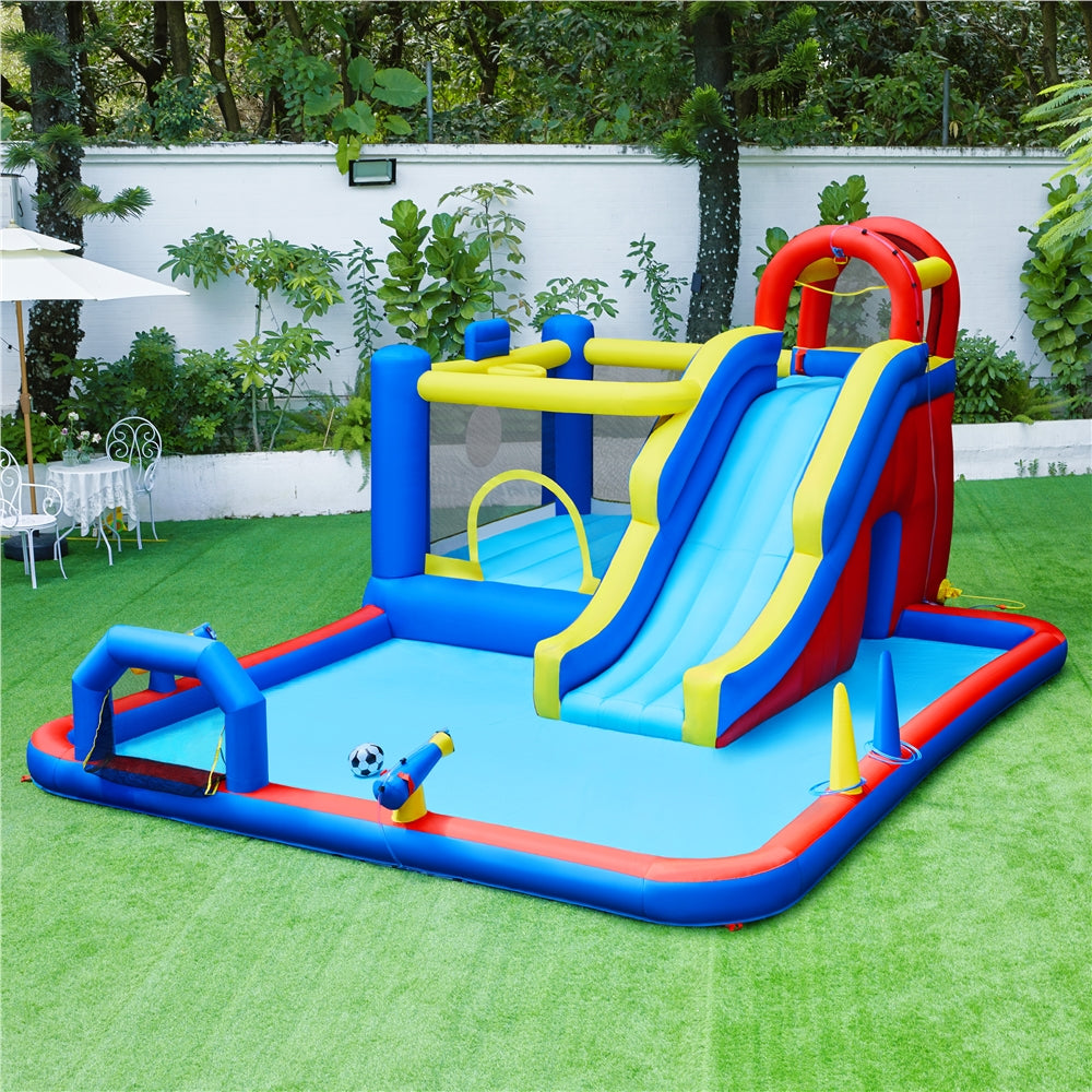 10-In-1 Inflatable Water Slide Bouncer with Blower & Storage Bag G5783