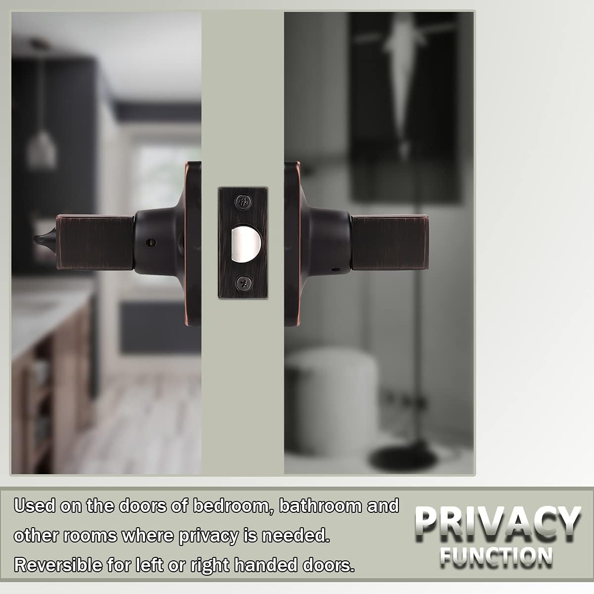 5 Pack Oil Rubbed Bronze Privacy Door Levers Y74946
