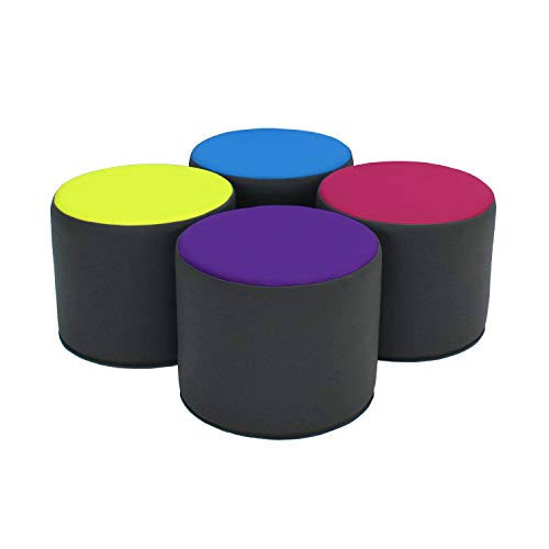 15 inch Round Two-Tone Accent Ottoman T118591