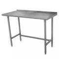 Stainless Steel Work Table with Galvanized Legs and Backsplash M841276