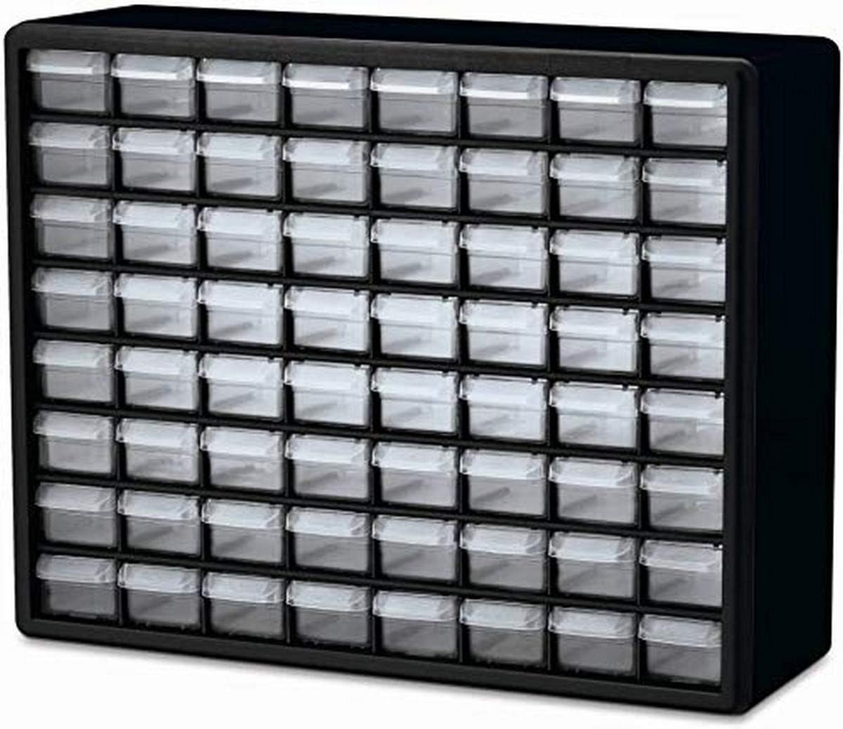 64 Drawer Plastic Parts Storage Hardware and Craft Cabinet, Black A24341