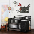 4-in-1 Mini Crib and Dressing Table Black K86936