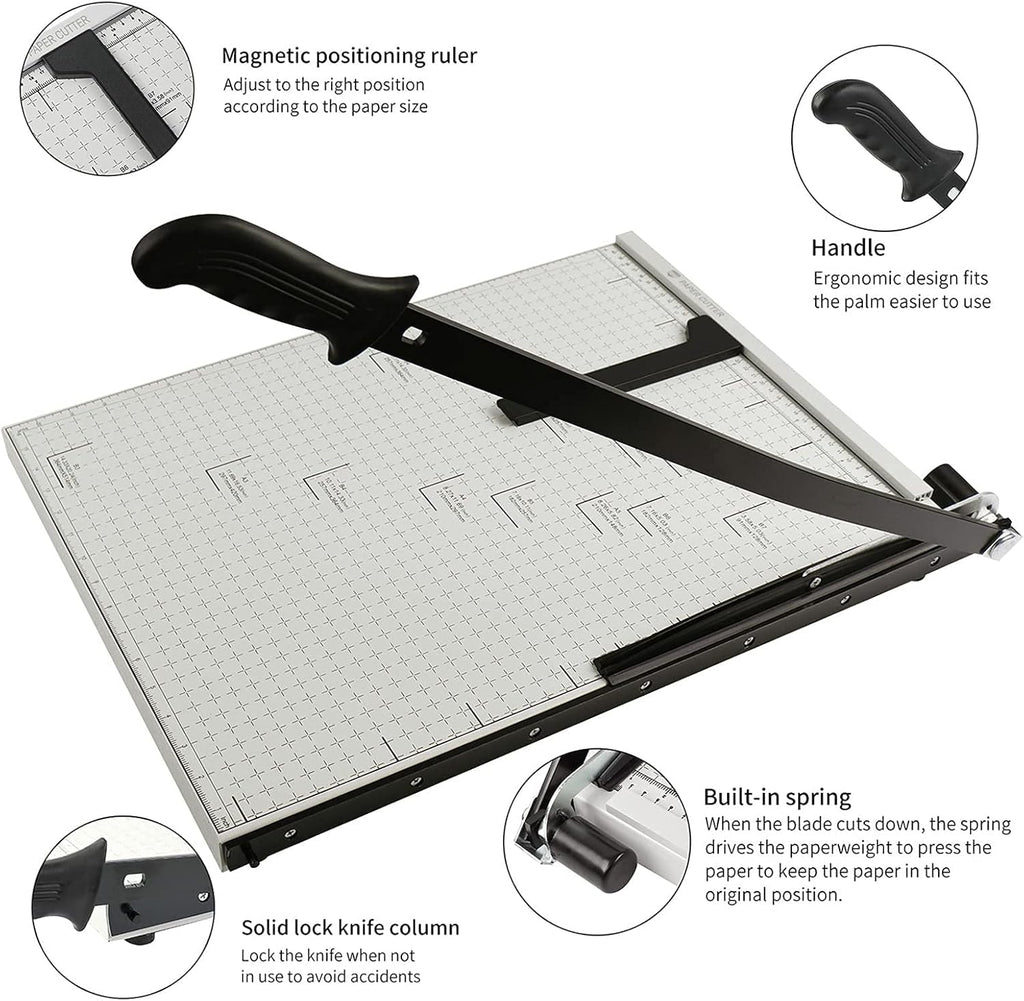 Guillotine Paper Cutter 21” Cutting Length with Safety Blade Lock X132766