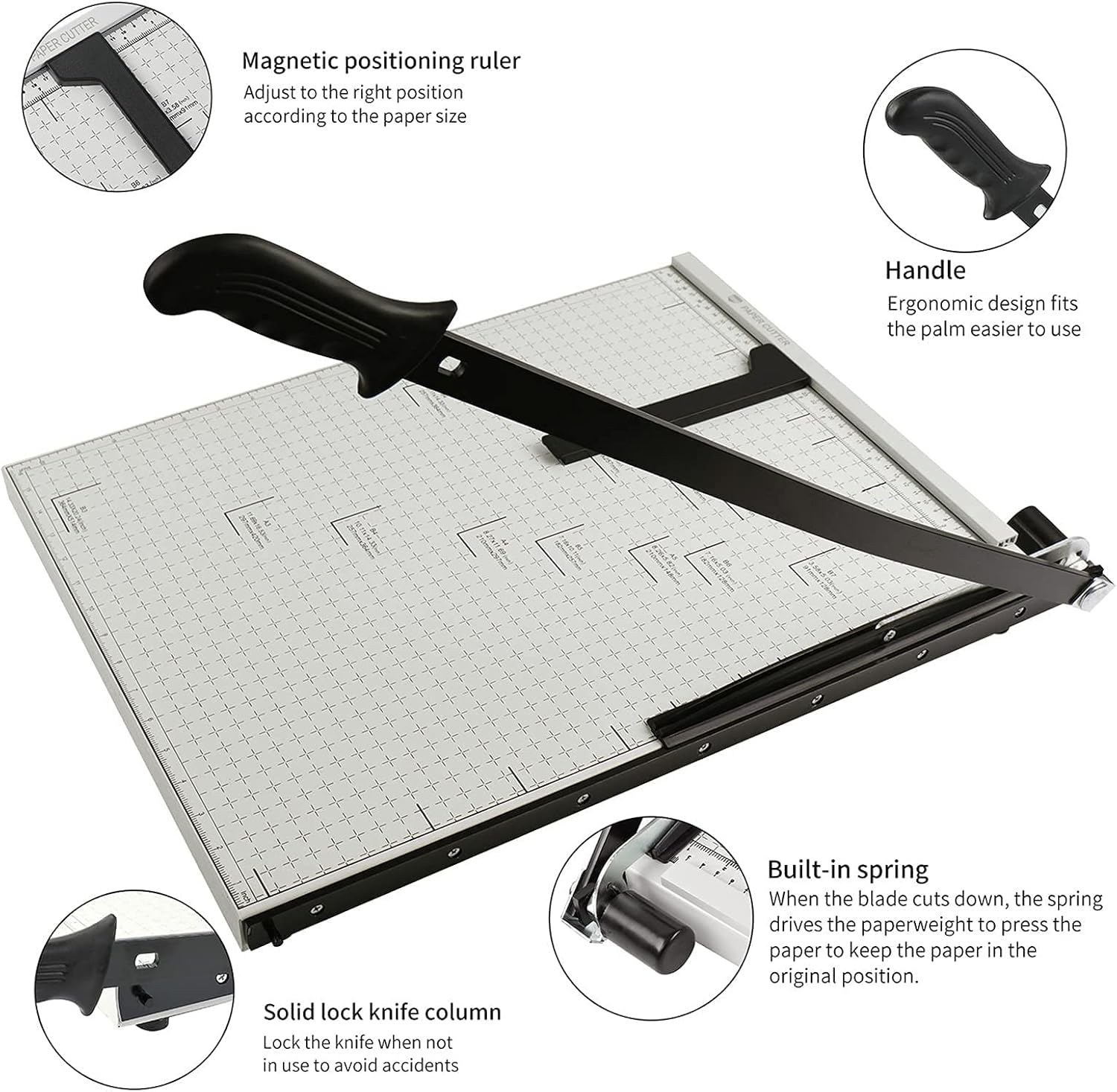 Guillotine Paper Cutter 21” Cutting Length with Safety Blade Lock X132766