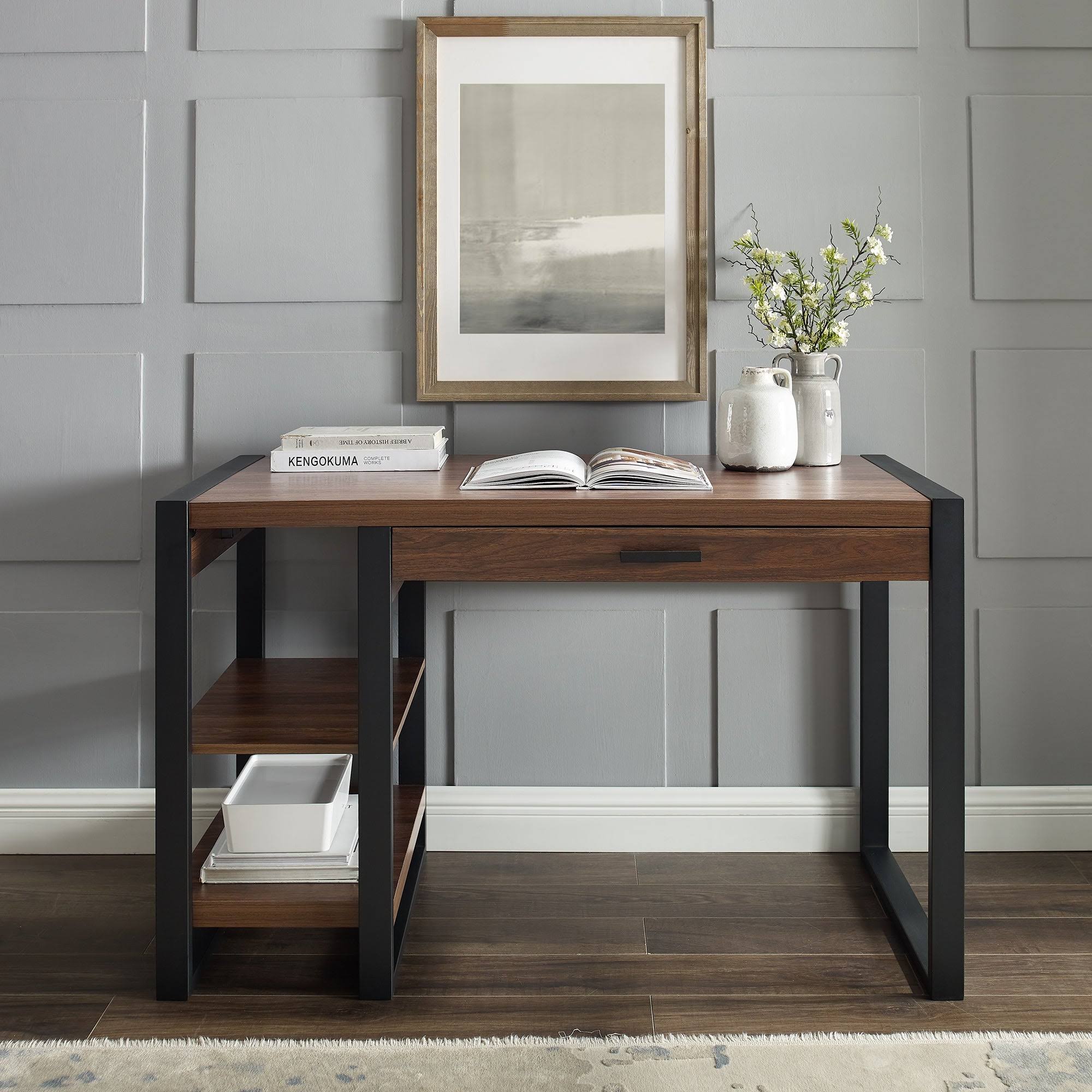 Dark Walnut Computer Desk N18657