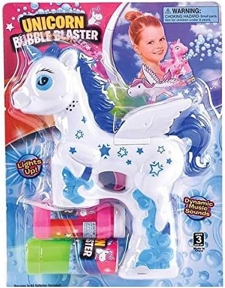 Light and Sound Unicorn Bubble Blasters (3pc Set) Bubble and Water Guns B627037