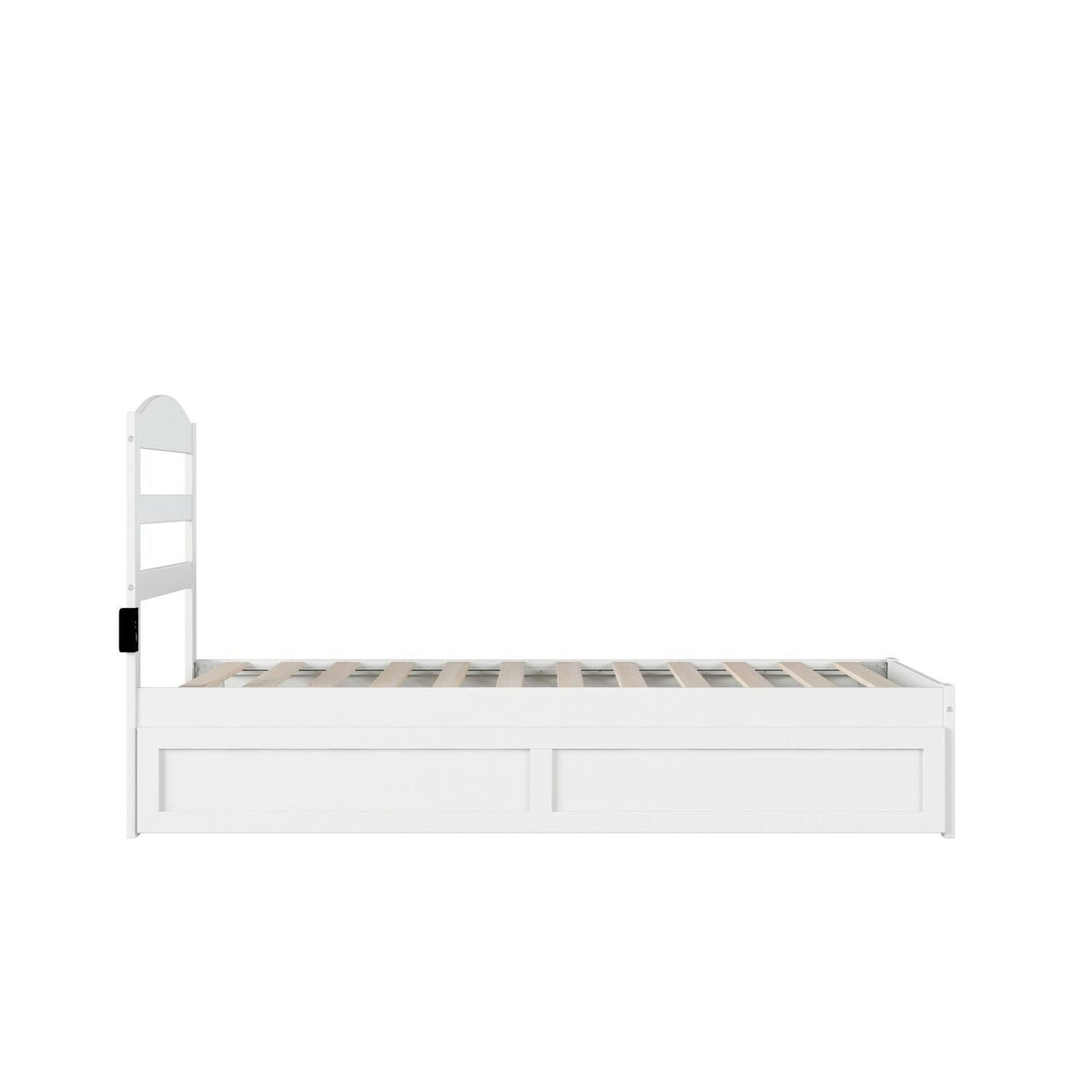 Grey Twin Bed with Twin Trundle I40828