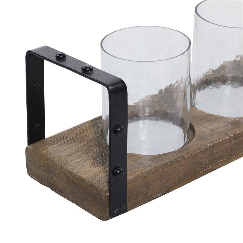 Brown Iron Metal Candle Holder S737170