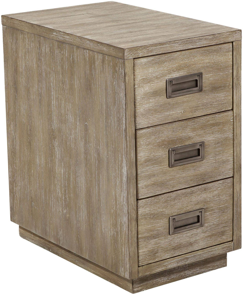 Acacia Wood Three Drawer Side Table Q69606