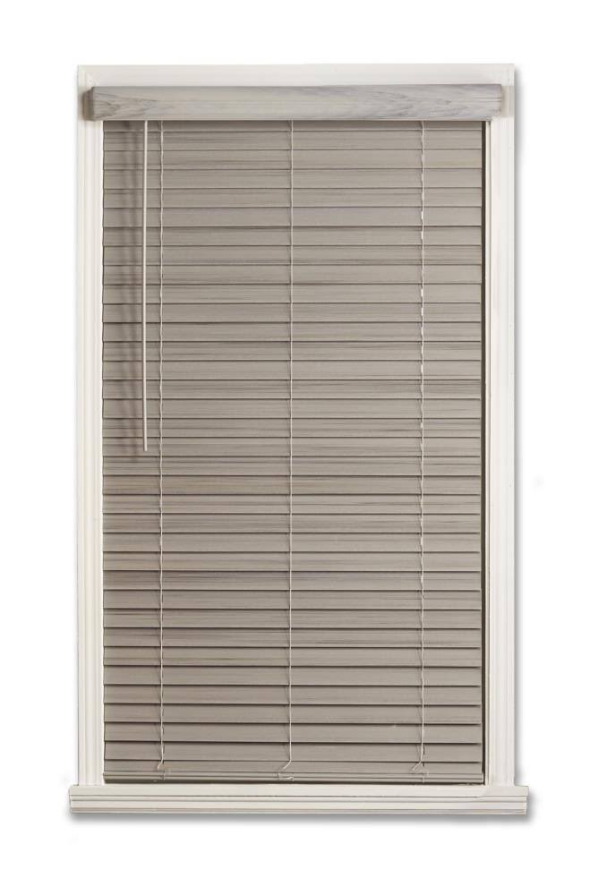 65-in x 72-in Cordless Faux Wood Room Darkening Horizontal Blinds L83066