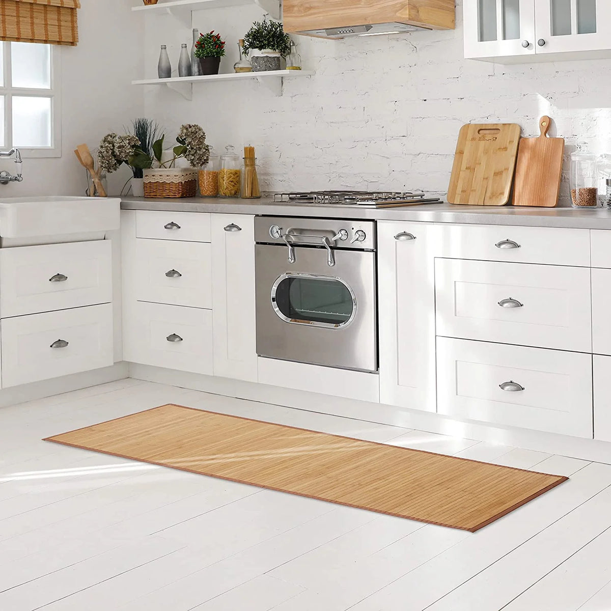 Bamboo Floor Mat Area Rug P6754