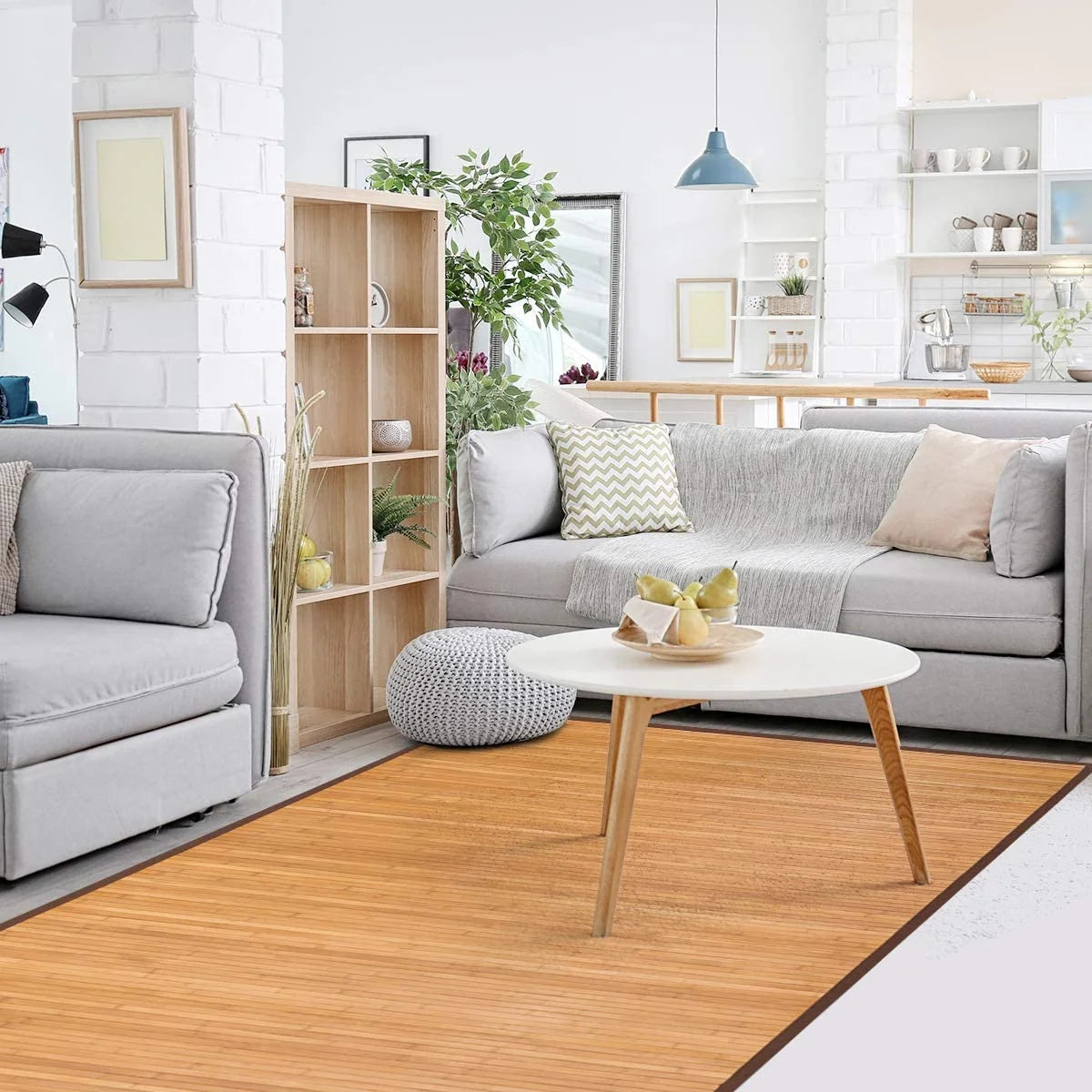 Bamboo Floor Mat Area Rug P6754