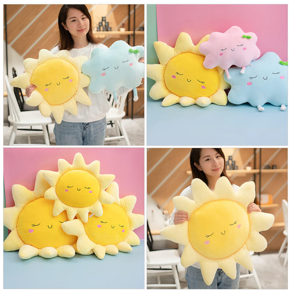 Plush Bolster Rainbow Nursery Toddler Moon Sofa Doll Decor G48302