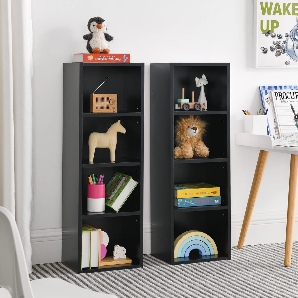 8-Tier Media Tower Rack with Adjustable Shelves A840