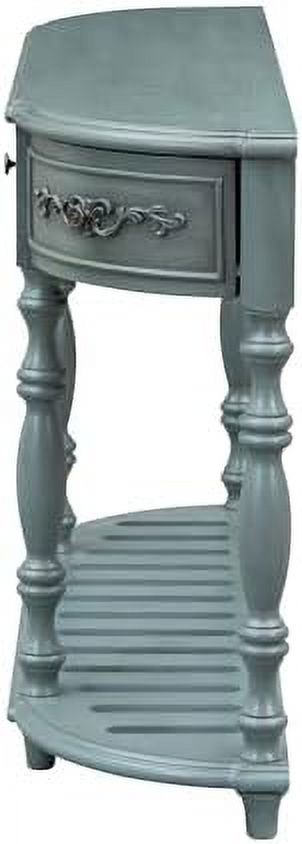 Retro Curved Console Table with 2 Top Drawers and Solid Wooden Frame K153790