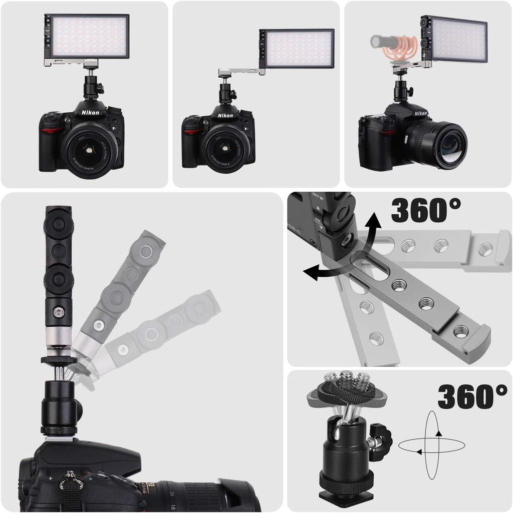 RGB Video Light with Rechargeable Battery, CRI 97, Aluminum Alloy Body P22378
