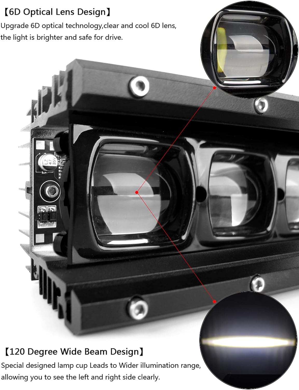 6D 33 Inch 150W Single Row LED Work Light Bar Z78642