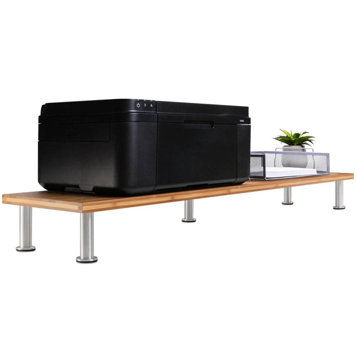 Solid Bamboo Dual Monitor Stand O10720
