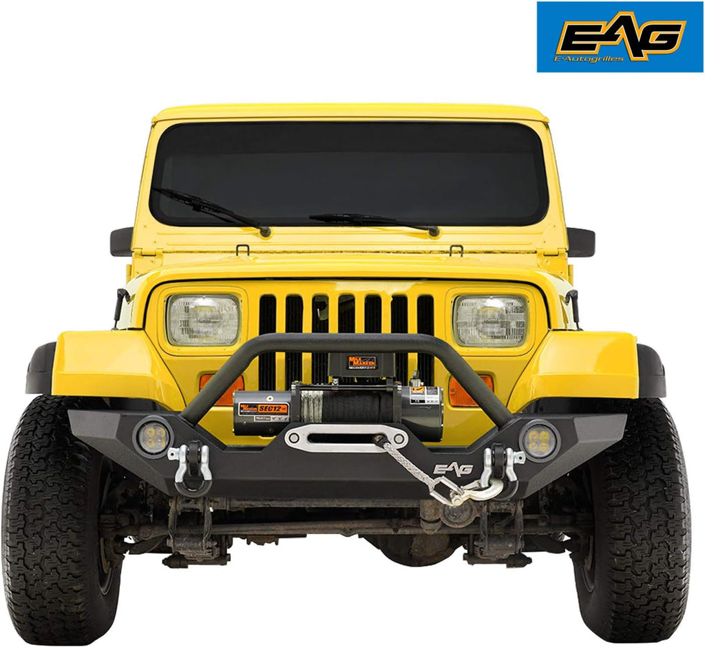 Front Bumper with LED Lights and Rear Bumper with Tire Carrier Combo Z301254