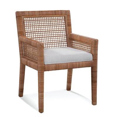 Bisque/Woven Beige Stripe Dining Chair Q186568