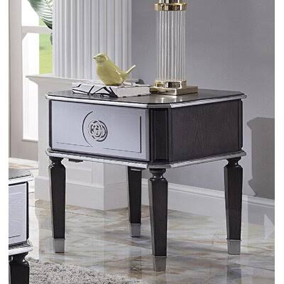 Charcoal & Light Gray End Table C809