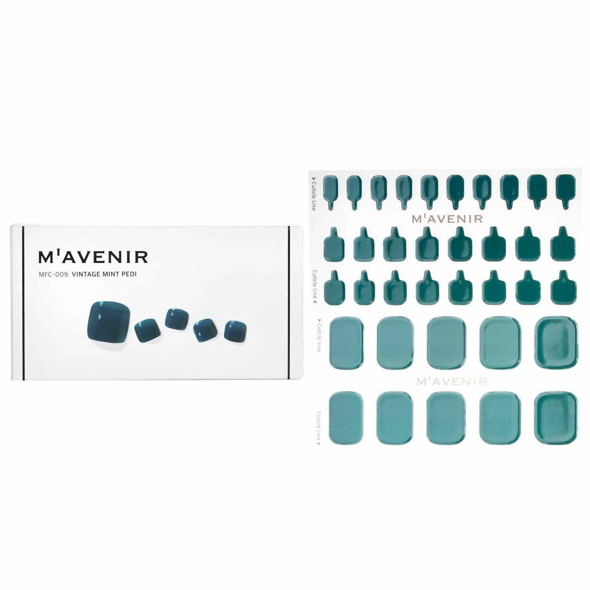 Green Nail Sticker 32pcs N5712