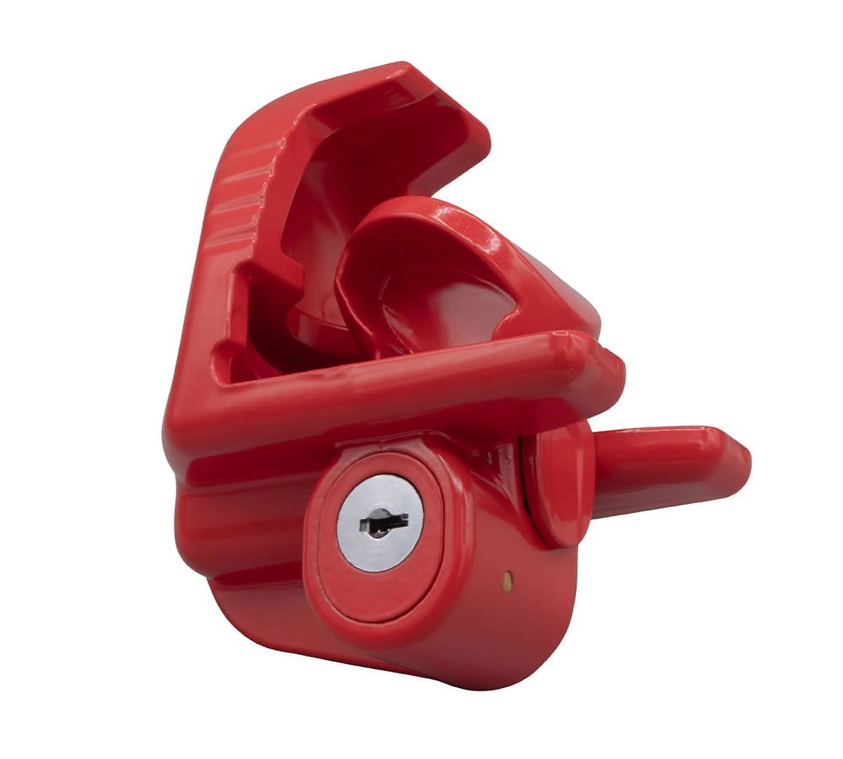 2 Pack Trailer Ball Hitch Lock with Keys, Heavy-Duty Steel Red Coupler Lock B586011