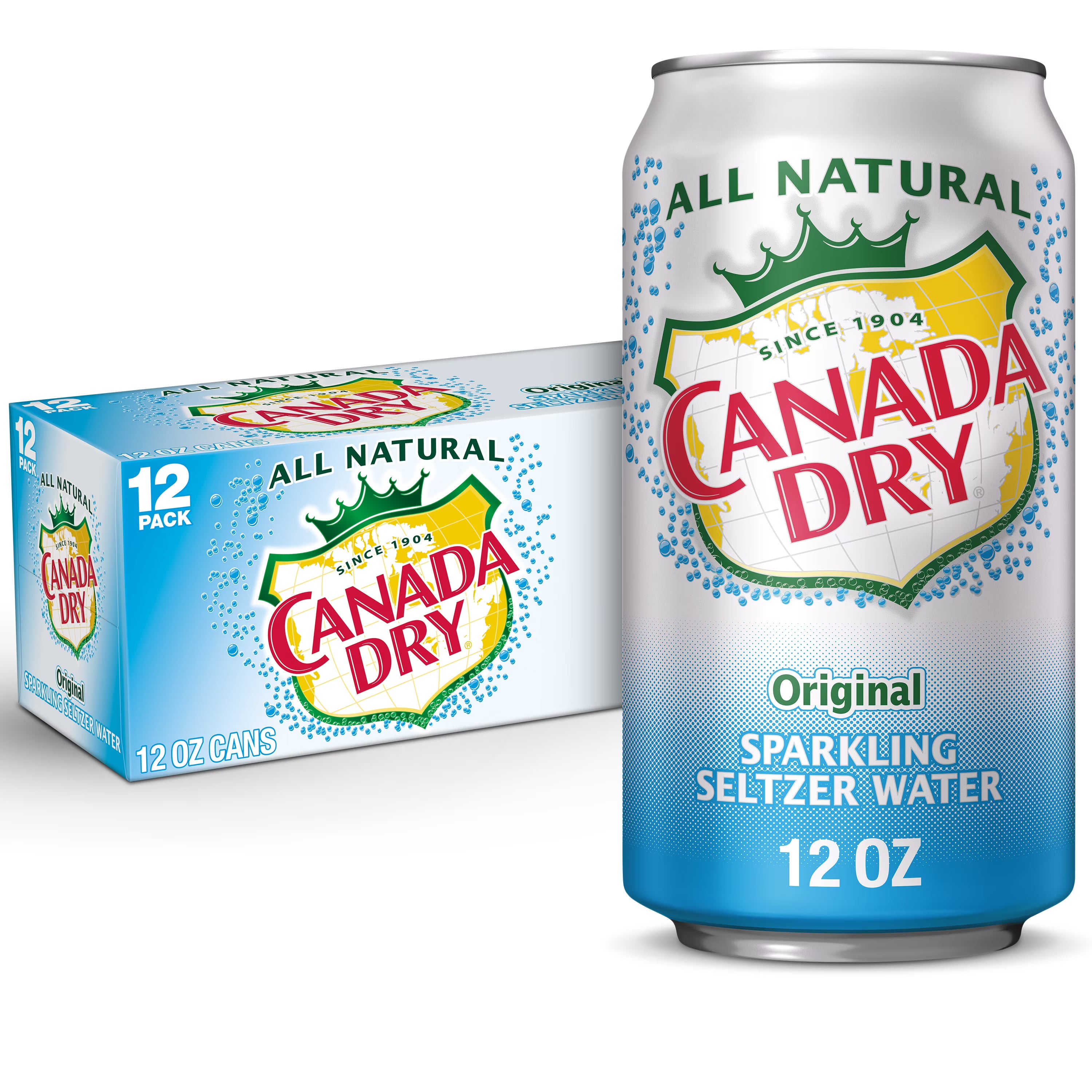 12 Pack Sparkling Seltzer Water, 12 fl oz cans Q246893