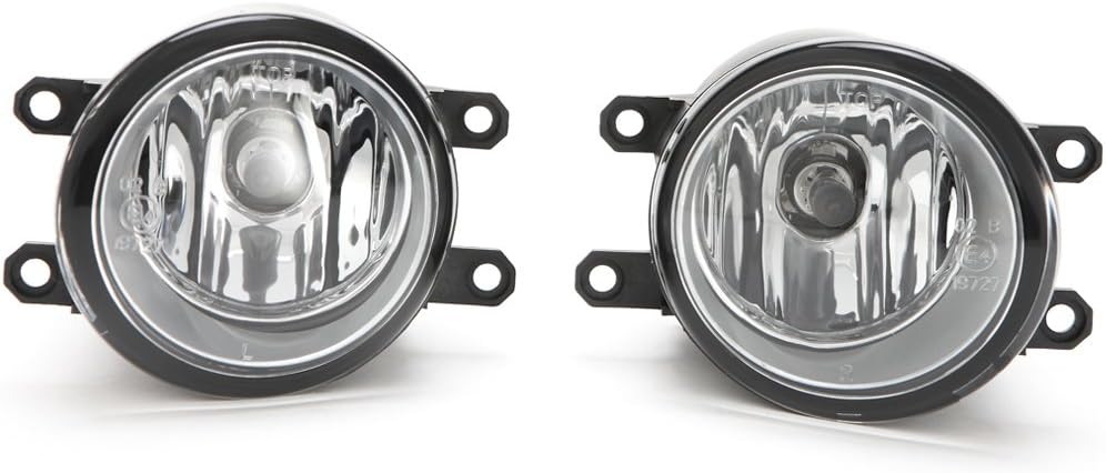 Clear Fog Driving Lights Kit with Bezel Switch Bulbs Pack of 2 I5072