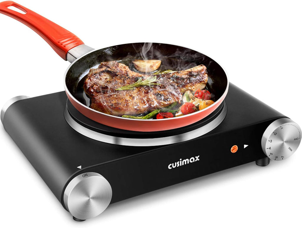 Electric Burner Hot Plate with Adjustable Temperature Control, Stainless Steel K214