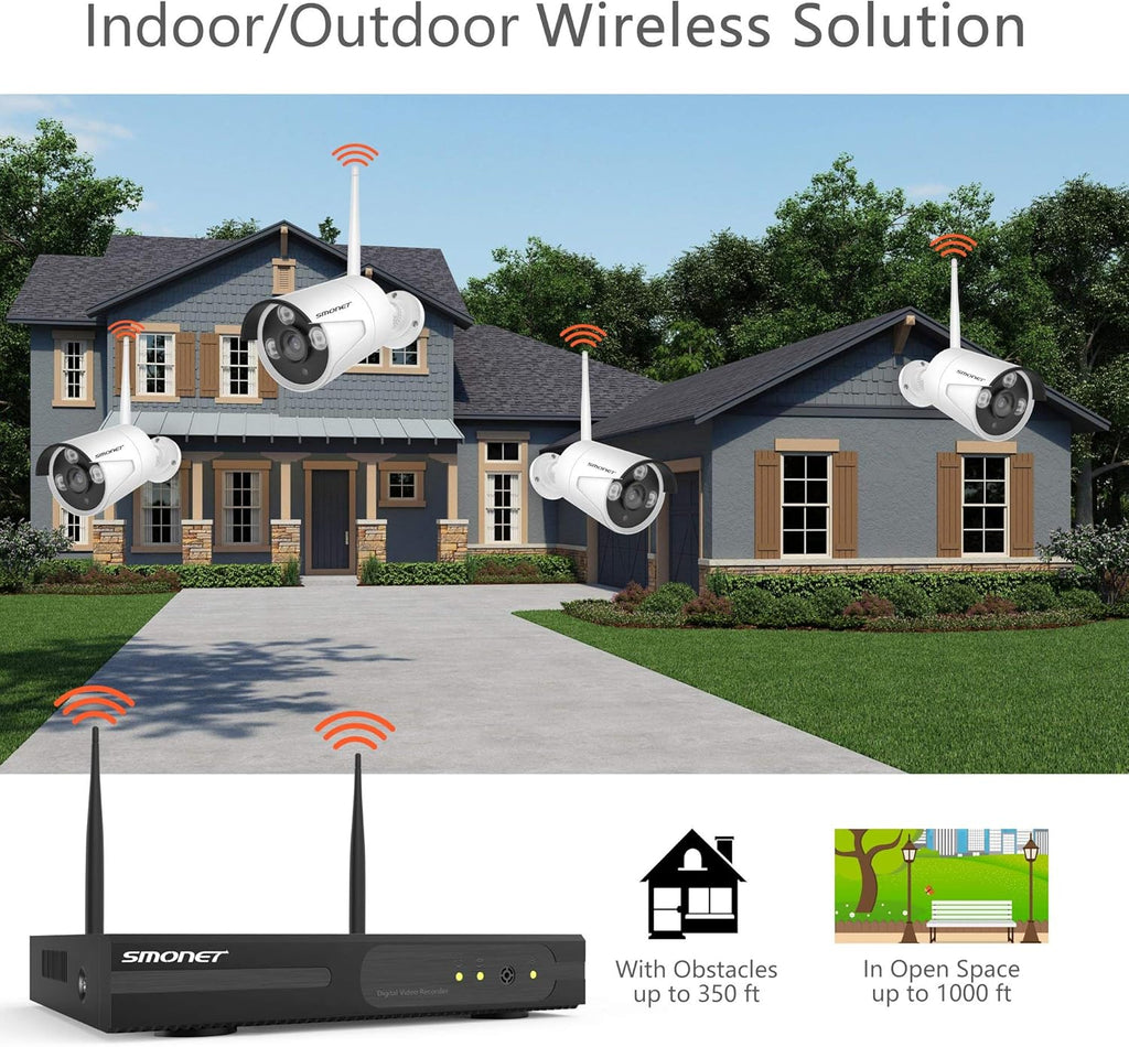 8CH 1080P Wireless Security Camera System with 2TB Hard Drive M73457