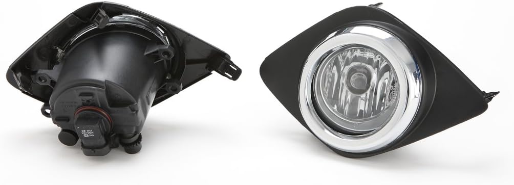 Clear Fog Driving Lights Kit with Bezel Switch Bulbs Pack of 2 I5072