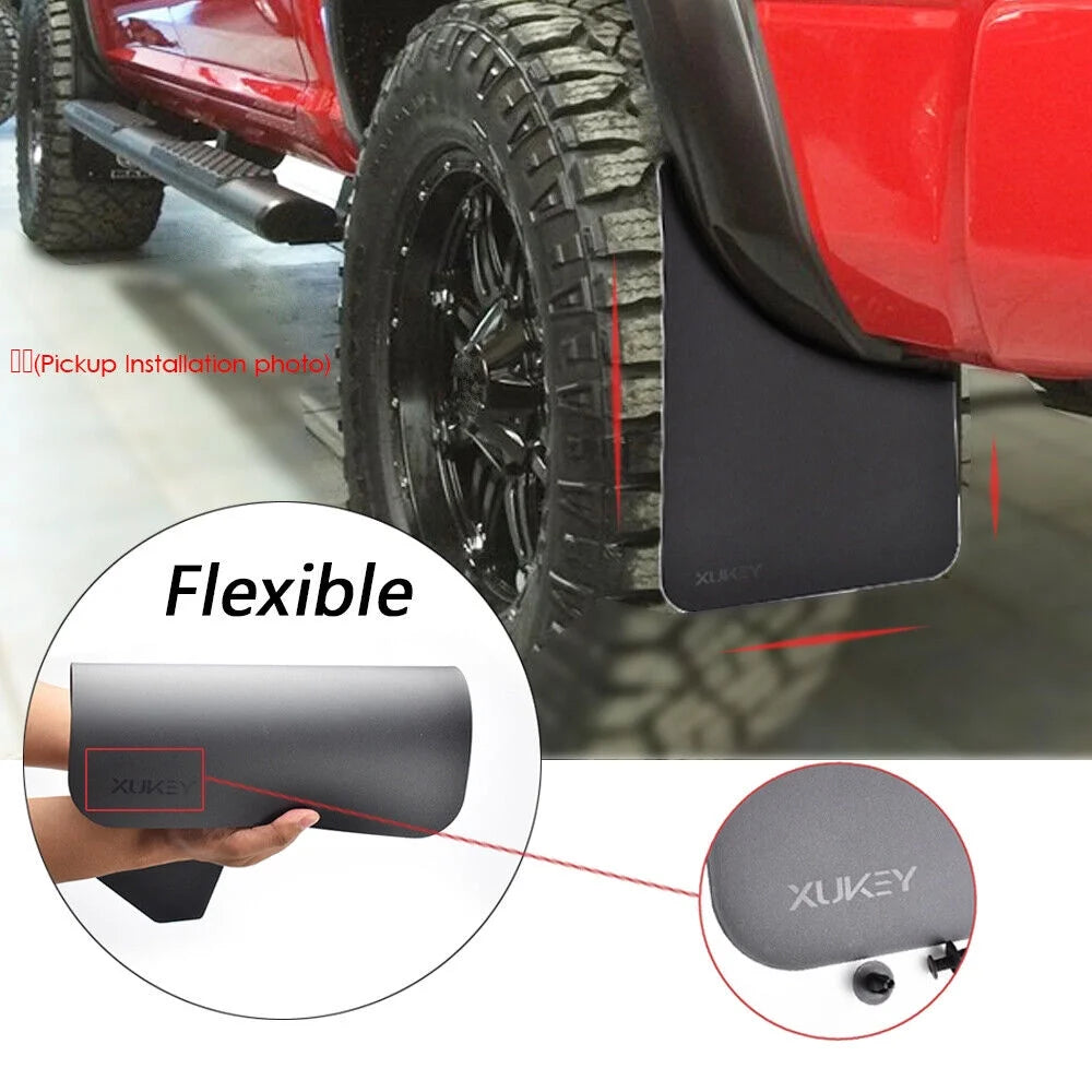 Black PP+TPO Plastic Mud Flaps for Car SUV Truck Y8223