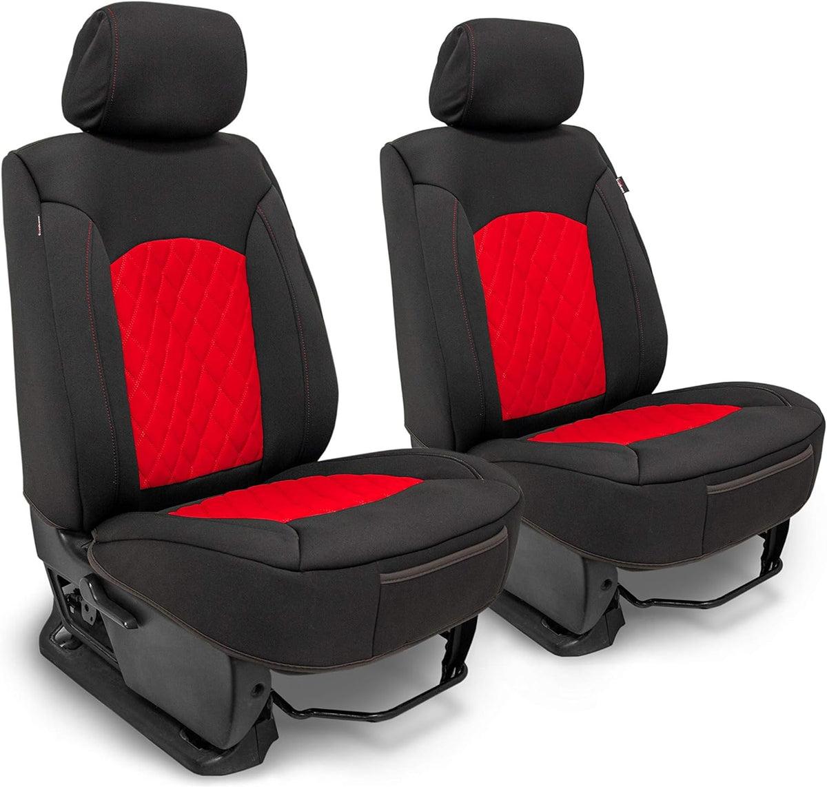 Charcoal & Black Diamond Stitch Pattern Neoprene Universal Seat Covers K234811